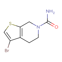 Chemical structure of 3-bromo-4H,5H,6H,7H-thieno[2,3-c]pyridine-6-carboxamide - CSSB20450889601