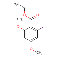 Chemical structure of ethyl 2-iodo-4,6-dimethoxybenzoate - CSSB00020641109