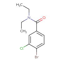 Chemical structure of 4-bromo-3-chloro-N,N-diethylbenzamide - CSSB00012840312