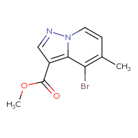 Chemical structure of methyl 4-bromo-5-methylpyrazolo[1,5-a]pyridine-3-carboxylate - CSSB00160488989