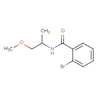 Chemical structure of 2-bromo-N-(1-methoxypropan-2-yl)benzamide - CSSB00000152377
