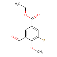 Chemical structure of ethyl 3-fluoro-5-formyl-4-methoxybenzoate - CSSB00135241281