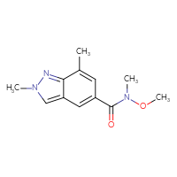 Chemical structure of N-methoxy-N,2,7-trimethyl-2H-indazole-5-carboxamide - CSSB15033579007