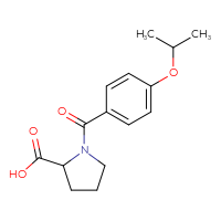 Chemical structure of 1-[4-(propan-2-yloxy)benzoyl]pyrrolidine-2-carboxylic acid - CSSB00025748436