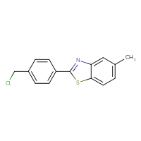 Chemical structure of 2-[4-(chloromethyl)phenyl]-5-methyl-1,3-benzothiazole - CSSB00000436320