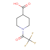 Chemical structure of 1-(2,2,2-trifluoroacetyl)piperidine-4-carboxylic acid - CSSB00011274507