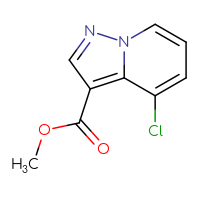 Chemical structure of methyl 4-chloropyrazolo[1,5-a]pyridine-3-carboxylate - CSSB00010068680