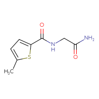 Chemical structure of 2-[(5-methylthiophen-2-yl)formamido]acetamide - CSSB00000162347