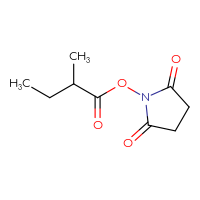 Chemical structure of 2,5-dioxopyrrolidin-1-yl 2-methylbutanoate - CSSB00000026638