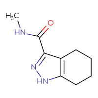 Chemical structure of N-methyl-4,5,6,7-tetrahydro-1H-indazole-3-carboxamide - CSSB00015402391