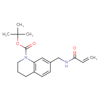 Chemical structure of tert-butyl 7-[(prop-2-enamido)methyl]-1,2,3,4-tetrahydroquinoline-1-carboxylate - CSSB20717928993