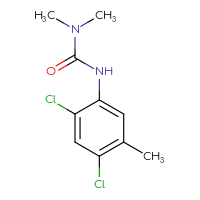 Chemical structure of 1-(2,4-dichloro-5-methylphenyl)-3,3-dimethylurea - CSSB02518787356