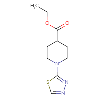 Chemical structure of ethyl 1-(1,3,4-thiadiazol-2-yl)piperidine-4-carboxylate - CSSB00012015747
