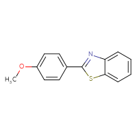 Chemical structure of 2-(4-methoxyphenyl)-1,3-benzothiazole - CSSB00000014659