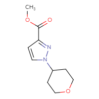 Chemical structure of methyl 1-(oxan-4-yl)-1H-pyrazole-3-carboxylate - CSSB01991766239