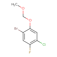 Chemical structure of 1-bromo-4-chloro-5-fluoro-2-(methoxymethoxy)benzene - CSSB02127428757