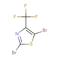 Chemical structure of 2,5-dibromo-4-(trifluoromethyl)-1,3-thiazole - CSSB00135449749