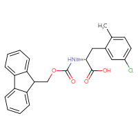 Chemical structure of (2R)-3-(5-chloro-2-methylphenyl)-2-({[(9H-fluoren-9-yl)methoxy]carbonyl}amino)propanoic acid - CSSB00137756806