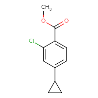 Chemical structure of methyl 2-chloro-4-cyclopropylbenzoate - CSSB00010891504