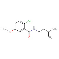 Chemical structure of 2-chloro-5-methoxy-N-(3-methylbutyl)benzamide - CSSB06401222720