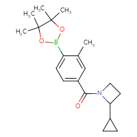 Chemical structure of 2-cyclopropyl-1-[3-methyl-4-(4,4,5,5-tetramethyl-1,3,2-dioxaborolan-2-yl)benzoyl]azetidine - CSSB02533495257