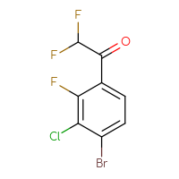 Chemical structure of 1-(4-bromo-3-chloro-2-fluorophenyl)-2,2-difluoroethan-1-one - CSSB00014105476