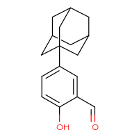 Chemical structure of 5-(adamantan-1-yl)-2-hydroxybenzaldehyde - CSSB00020596514