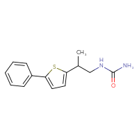 Chemical structure of [2-(5-phenylthiophen-2-yl)propyl]urea - CSSB21432545056