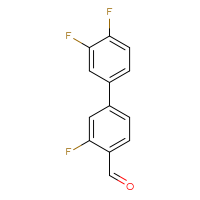 Chemical structure of 3,3',4'-trifluoro-[1,1'-biphenyl]-4-carbaldehyde - CSSB00005483117