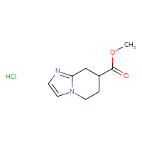 Chemical structure of methyl 5H,6H,7H,8H-imidazo[1,2-a]pyridine-7-carboxylate hydrochloride - CSSB21381576845