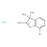 Chemical structure of 7-bromo-2,3,3-trimethyl-3H-indole hydrochloride - CSSB20963434825