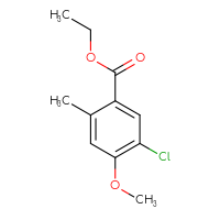 Chemical structure of ethyl 5-chloro-4-methoxy-2-methylbenzoate - CSSB00053089468