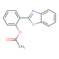 Chemical structure of 2-(1,3-benzothiazol-2-yl)phenyl acetate - CSSB00103859953