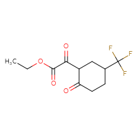 Chemical structure of ethyl 2-oxo-2-[2-oxo-5-(trifluoromethyl)cyclohexyl]acetate - CSSB06645079054