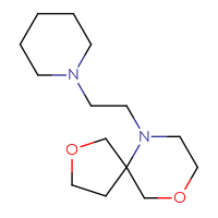 Chemical structure of 6-[2-(piperidin-1-yl)ethyl]-2,9-dioxa-6-azaspiro[4.5]decane - CSSS00026988315