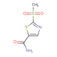 Chemical structure of 2-methanesulfonyl-1,3-thiazole-5-carboxamide - CSSB05331613062