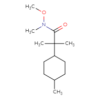 Chemical structure of N-methoxy-N,2-dimethyl-2-(4-methylcyclohexyl)propanamide - CSSB21151592864