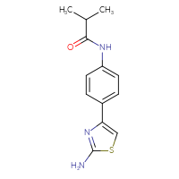 Chemical structure of N-[4-(2-amino-1,3-thiazol-4-yl)phenyl]-2-methylpropanamide - CSSB00000694824