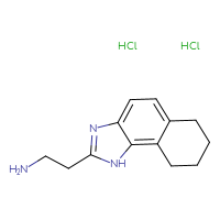 Chemical structure of 2-{1H,6H,7H,8H,9H-naphtho[1,2-d]imidazol-2-yl}ethan-1-amine dihydrochloride - CSSB03496529028