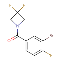 Chemical structure of 1-(3-bromo-4-fluorobenzoyl)-3,3-difluoroazetidine - CSSB00110888997