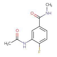 Chemical structure of 3-acetamido-4-fluoro-N-methylbenzamide - CSSB01991760969