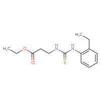 Chemical structure of ethyl 3-{[(2-ethylphenyl)carbamothioyl]amino}propanoate - CSSB21432501498