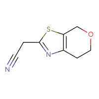 Chemical structure of 2-{4H,6H,7H-pyrano[4,3-d][1,3]thiazol-2-yl}acetonitrile - CSSB00000764559