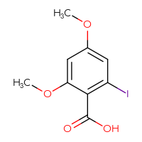 Chemical structure of 2-iodo-4,6-dimethoxybenzoic acid - CSSB00015508059