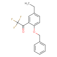Chemical structure of 1-[2-(benzyloxy)-5-ethylphenyl]-2,2,2-trifluoroethan-1-one - CSSB14993861622