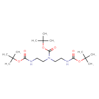 Chemical structure of tert-butyl N,N-bis(2-{[(tert-butoxy)carbonyl]amino}ethyl)carbamate - CSSB00010063472