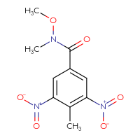 Chemical structure of N-methoxy-N,4-dimethyl-3,5-dinitrobenzamide - CSSB00103884857