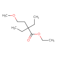 Chemical structure of ethyl 2,2-diethyl-4-methoxybutanoate - CSSB00155373352