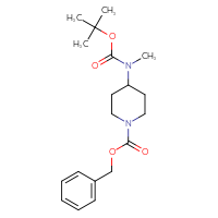 Chemical structure of benzyl 4-{[(tert-butoxy)carbonyl](methyl)amino}piperidine-1-carboxylate - CSSB00000064952