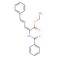 Chemical structure of ethyl (2E,4E)-5-phenyl-2-(phenylformamido)penta-2,4-dienoate - CSSB00020660383